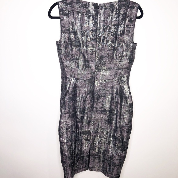 ✅ Lafayette 148 New York Black/PURPLE/SILVER WITH SPARKLE Angelina Dress - Picture 2 of 4